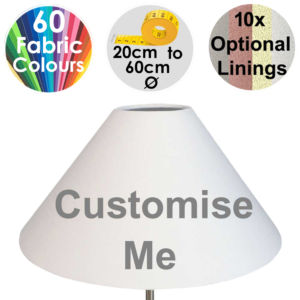 Click to customise this lampshade with you choice of fabric and lining colour