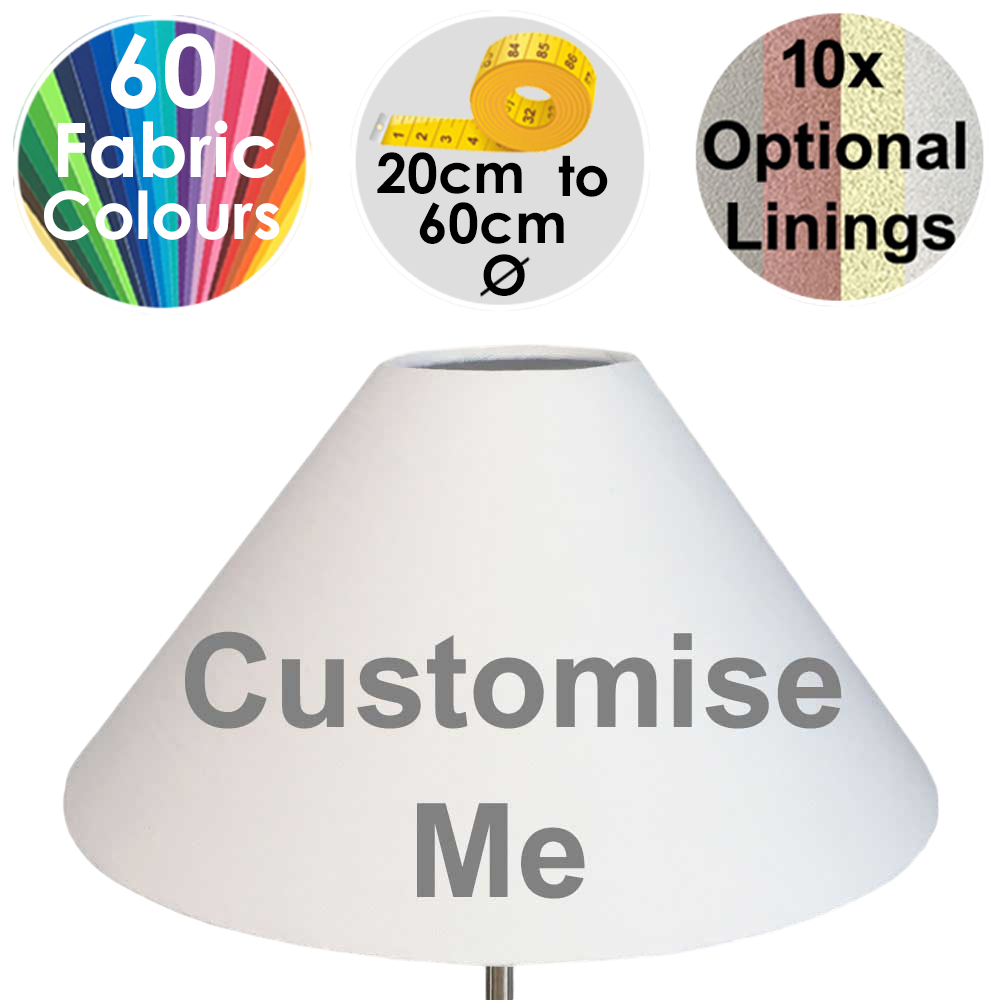 Click to customise this lampshade with you choice of fabric and lining colour