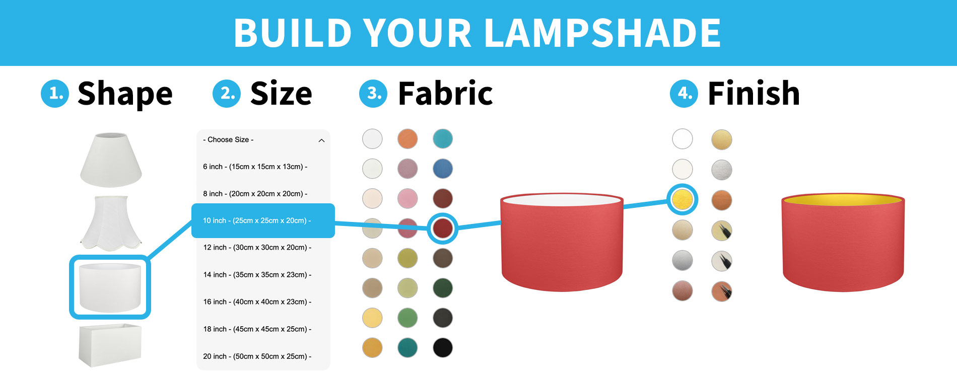 Click image to open our lampshade builder tool