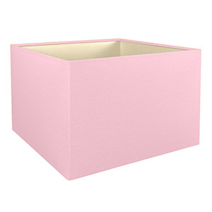 Pink Square Pink square lampshade with champagne lining