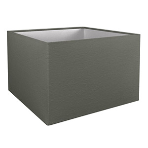Grey Square Lampshade with Silver Lining