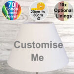 Click to customise a modern empire shape lampshade with your choice of fabric and lining