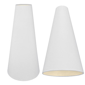 A tall cone lampshade