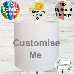 Tall Drum Tall cylindrical drum lampshade
