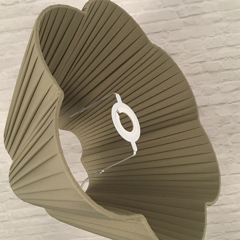 Taupe Scalloped lampshade interior