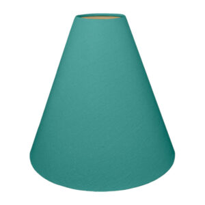 Teal cone Teal coloured cone shaped standard lampshade