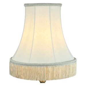 Bowed empire cream with fringe Traditional bell shaped standard lampshade in cream with matching fringe