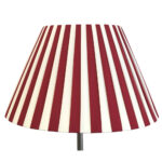 Red White Ribbon Pleat A red and white striped empire shape lampshade for standard lamps