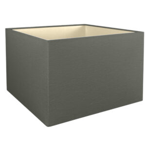 Charcoal square Square lampshade with charcoal coloured outer and champagne inner
