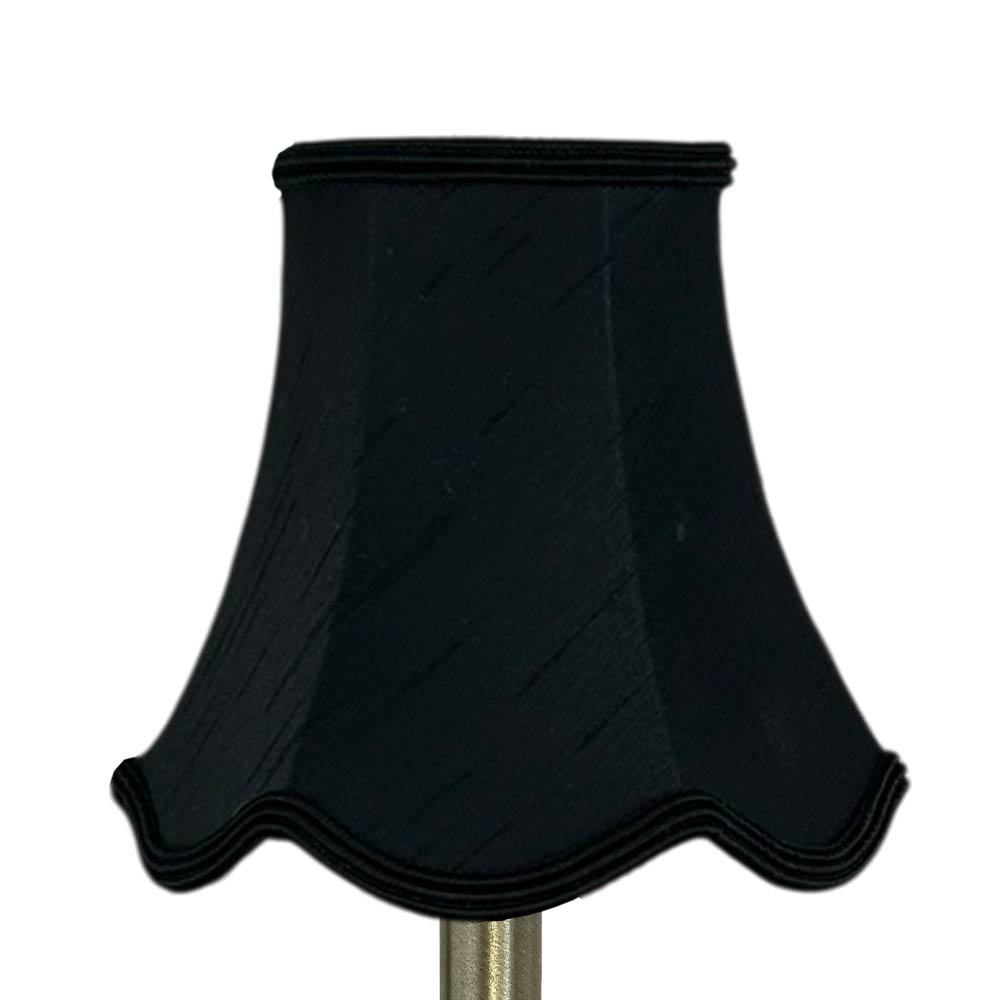 Black Scalloped Chandelier Shade