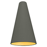 Tall cone large lamp shades in charcoal
