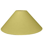 An earthy green coloured coolie lampshade