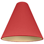 Red Cone A red cone lampshade with metallic lining