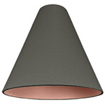 Charcoal Cone A charcoal grey cone lampshade with copper lining