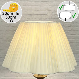 Cream Daisy Scallop Pleated Lampshade
