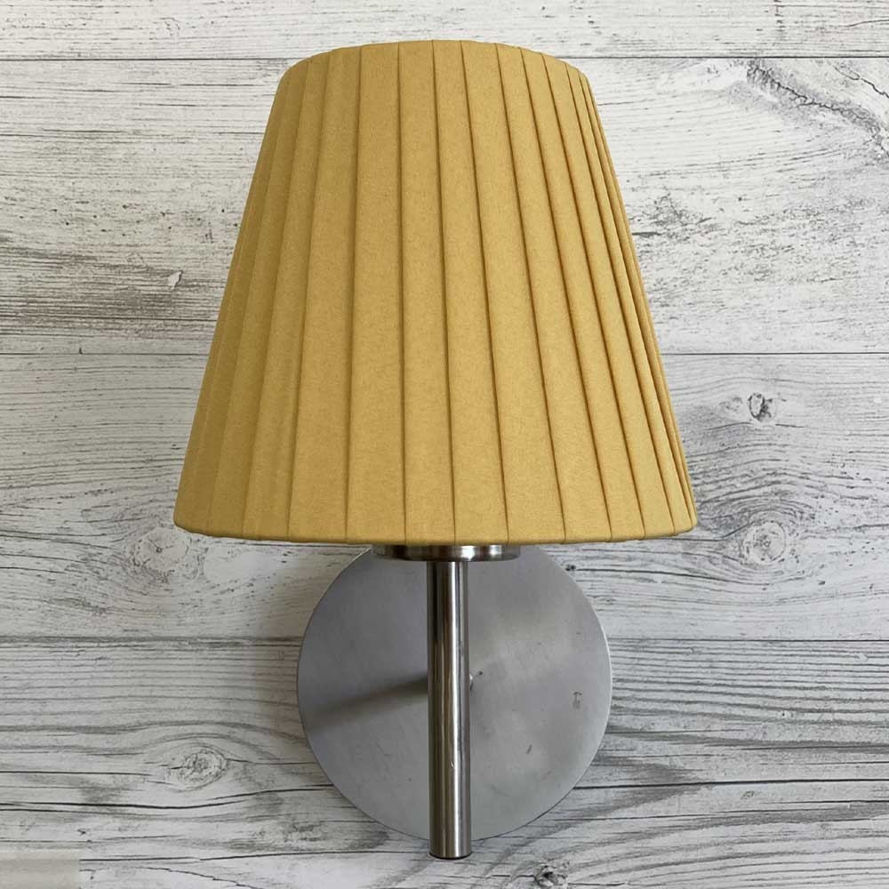 Gold ribbon empire candle lampshade on wall light
