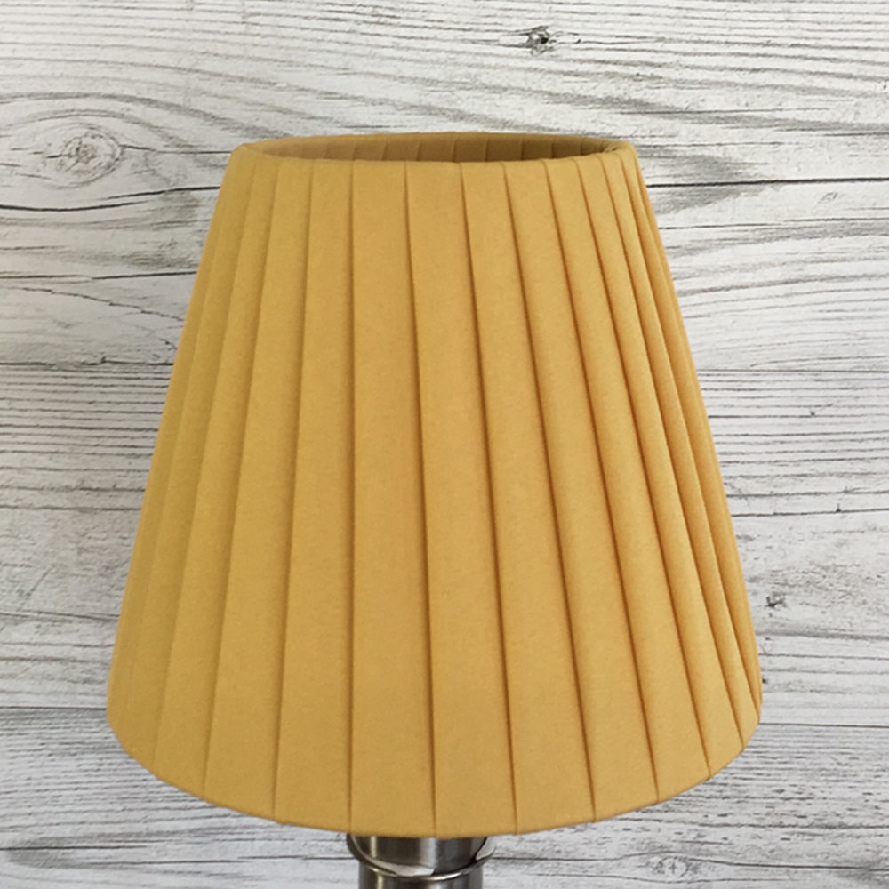 Gold ribbon empire candle lampshade on wall light