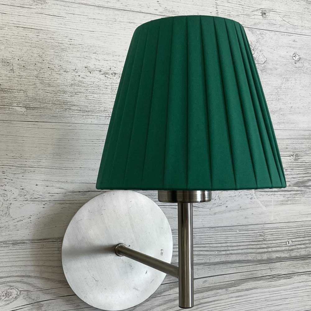 Emerald ribbon empire candle lampshade on wall light