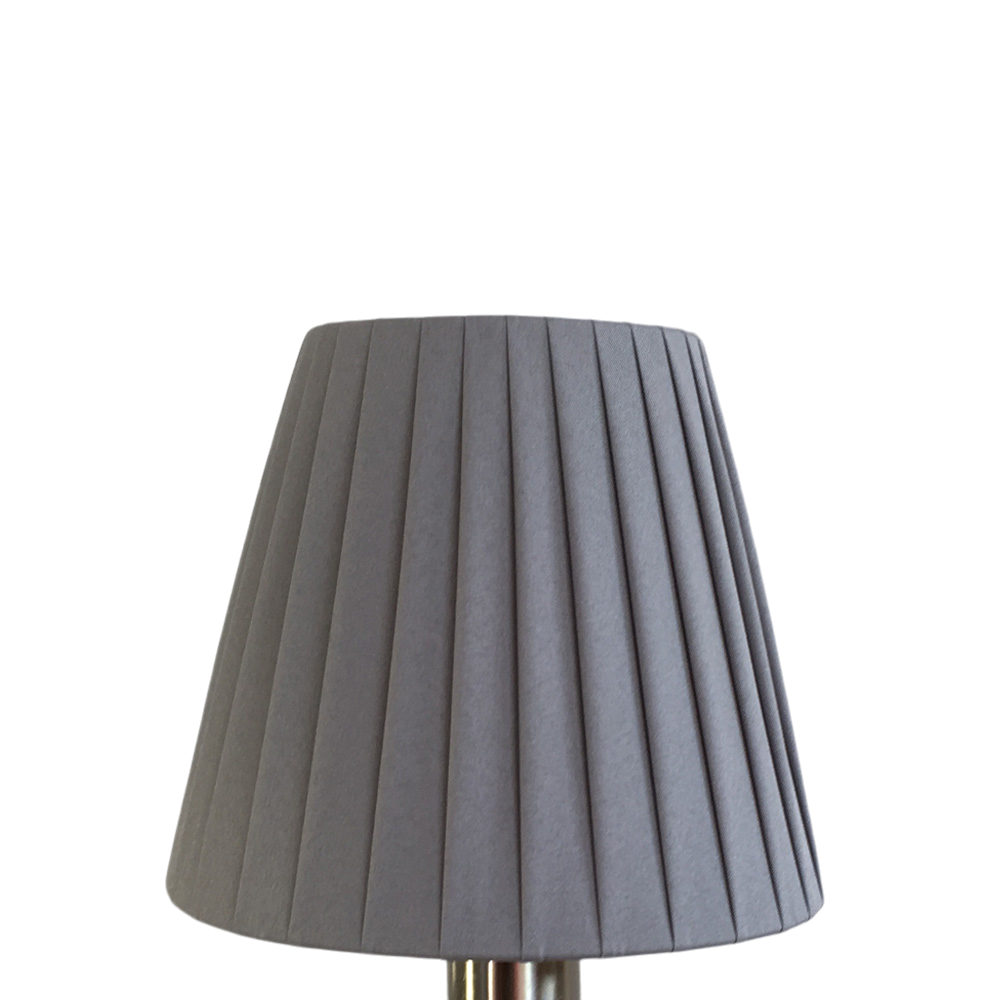 Grey ribbon empire candle lampshade