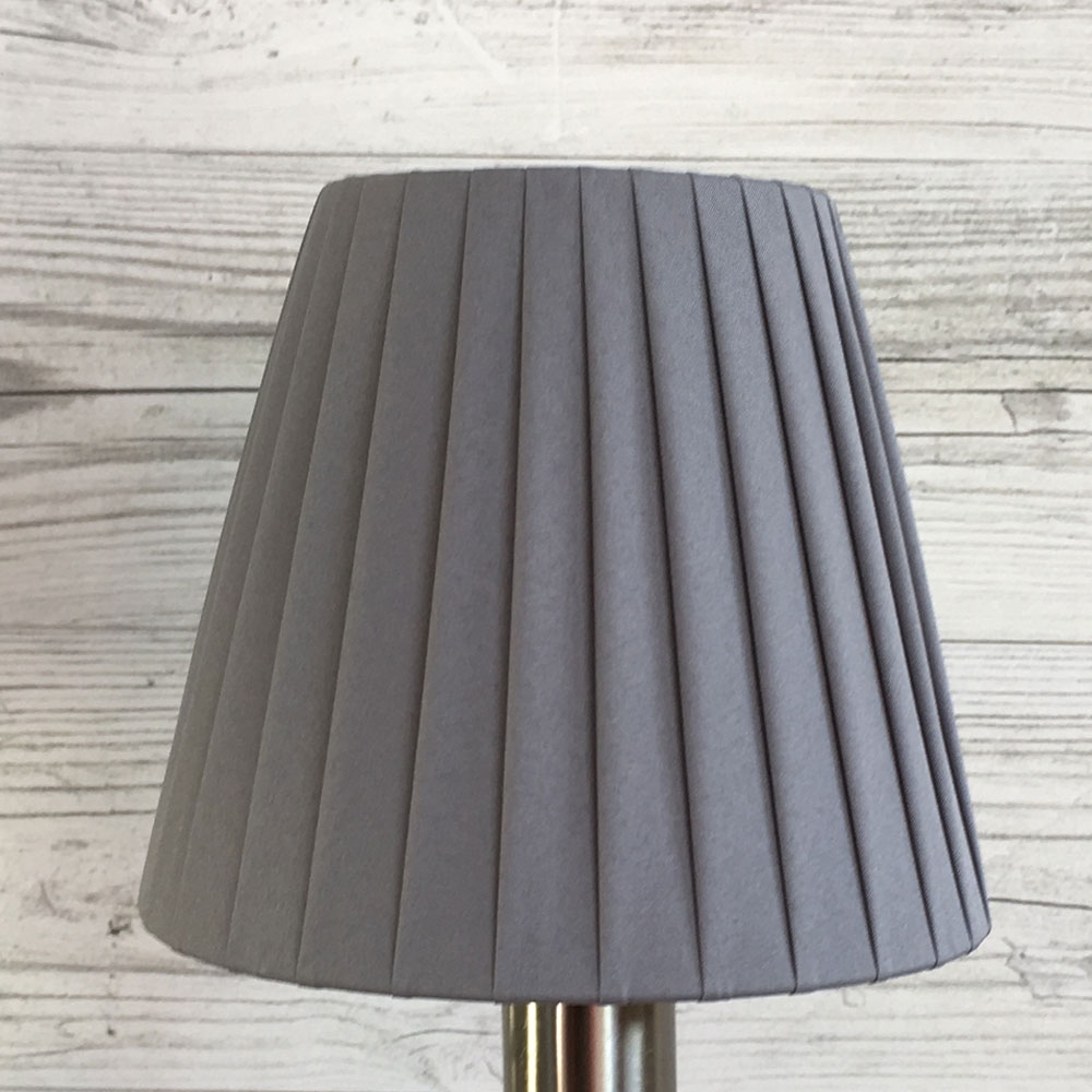 Grey ribbon empire candle lampshade