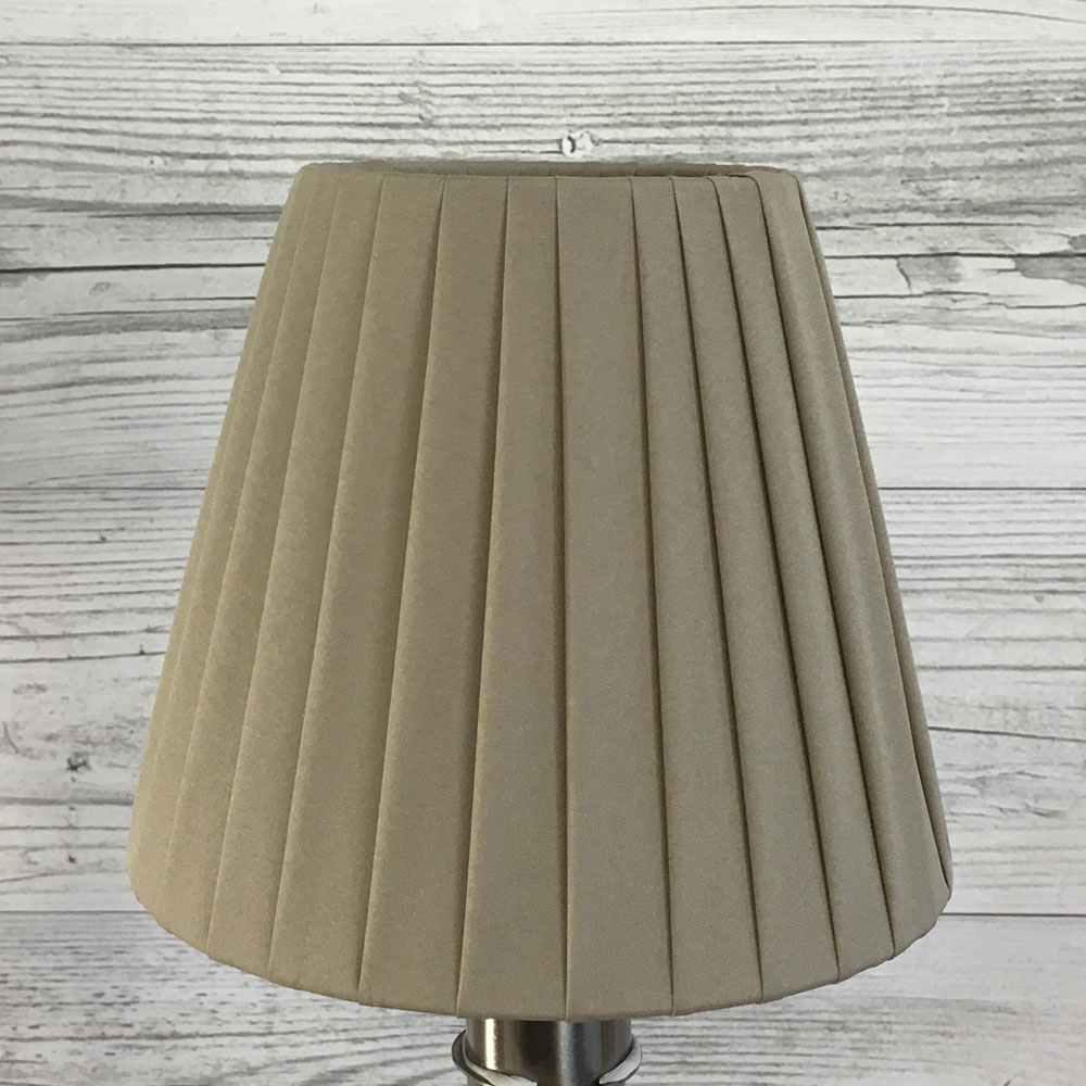 Khaki ribbon empire candle lampshade