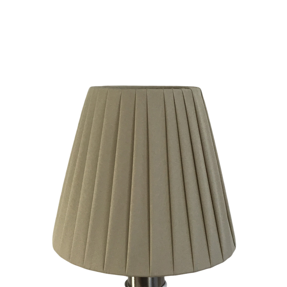 Khaki ribbon empire candle lampshade