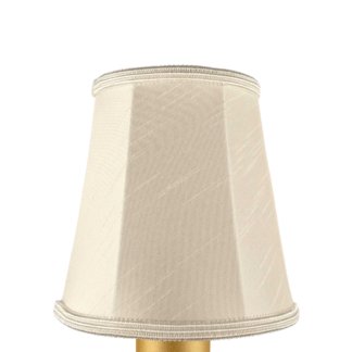 Empire faux silk chandelier shade in natural with matching soutache trim