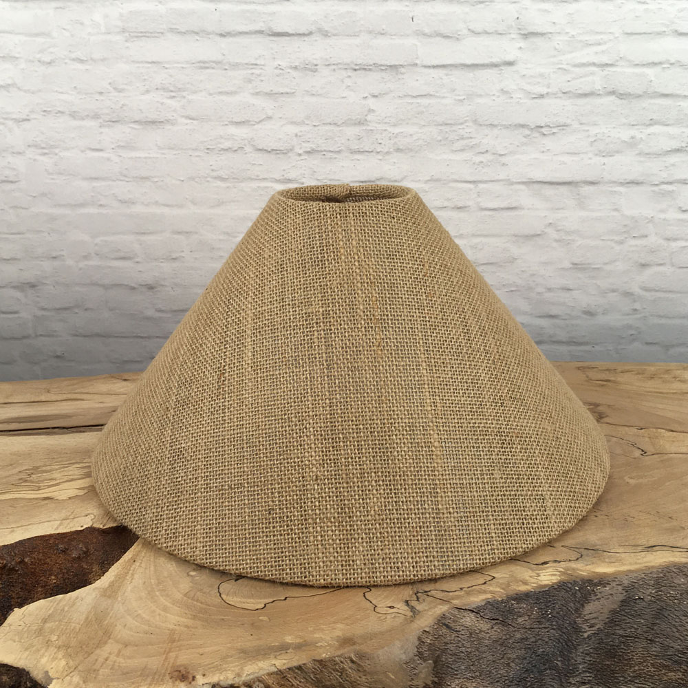 natural hessian coolie lampshade front view