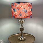 pink flamingo bedside lamp Pink Flamingo Drum Bedside Table Lampshades
