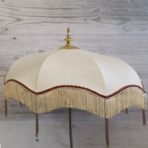 This is the after picture of one of our recovered lampshades
