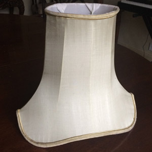 A worn and damaged lampshade