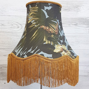 A Scalloped Lampshade in customers own fabric