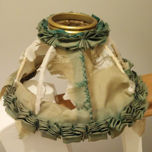 A before picture of damaged lampshade