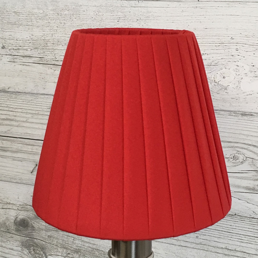 Red ribbon empire candle lampshade