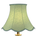 Green scalloped lampshade